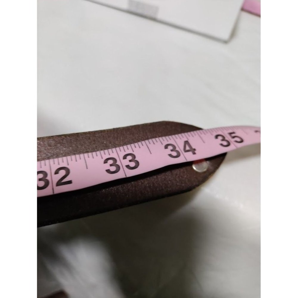 Riders Mens Leather Gold Tone Buckle Adjustable Belt Brown One Size - Picture 13 of 15